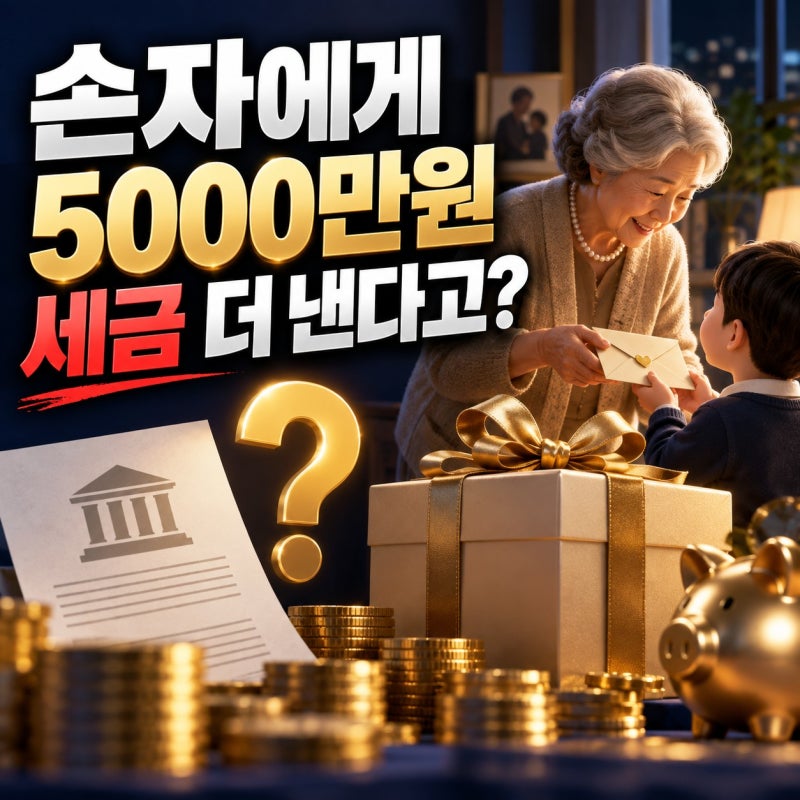 손자한테 5000만원 줬더니 세금 더 낸다는데, 며느리는 결국 이랬다