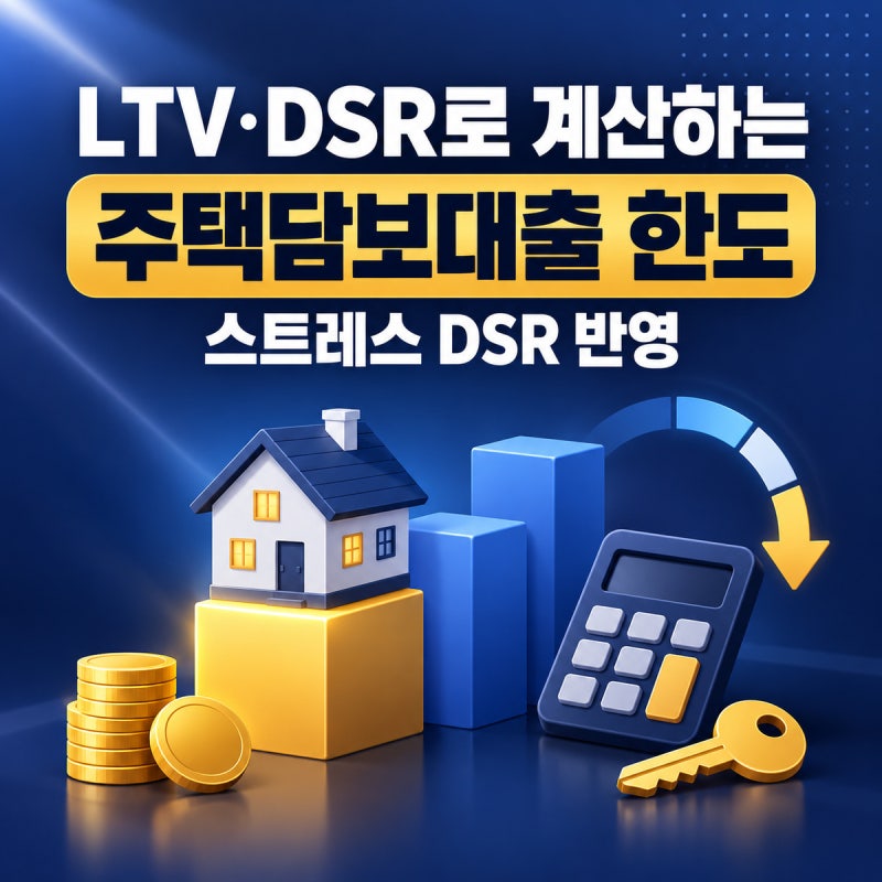 주택담보대출 한도 계산 방법｜LTV·DSR·스트레스 DSR로 내 대출 가능 금액 구하기