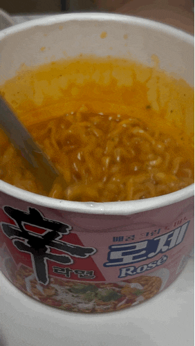 편의점 신상 라면 신라면 로제 컵라면 후기