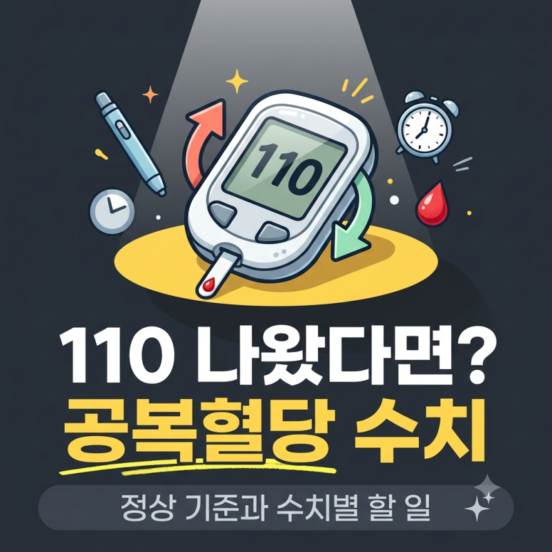공복혈당 수치, 공복혈당 정상수치와 110 나왔을 때 할 일