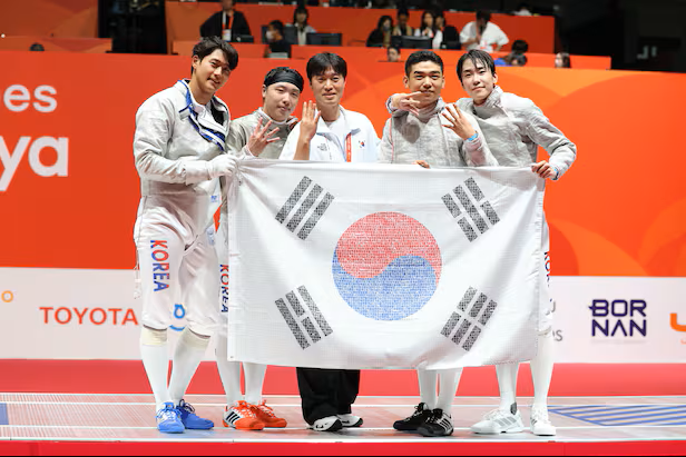 2026 아시안게임 펜싱 남자 사브르 단체전 4연패!Ⅰ오상욱과 함께 금메달 만든 박상원·도경동....
