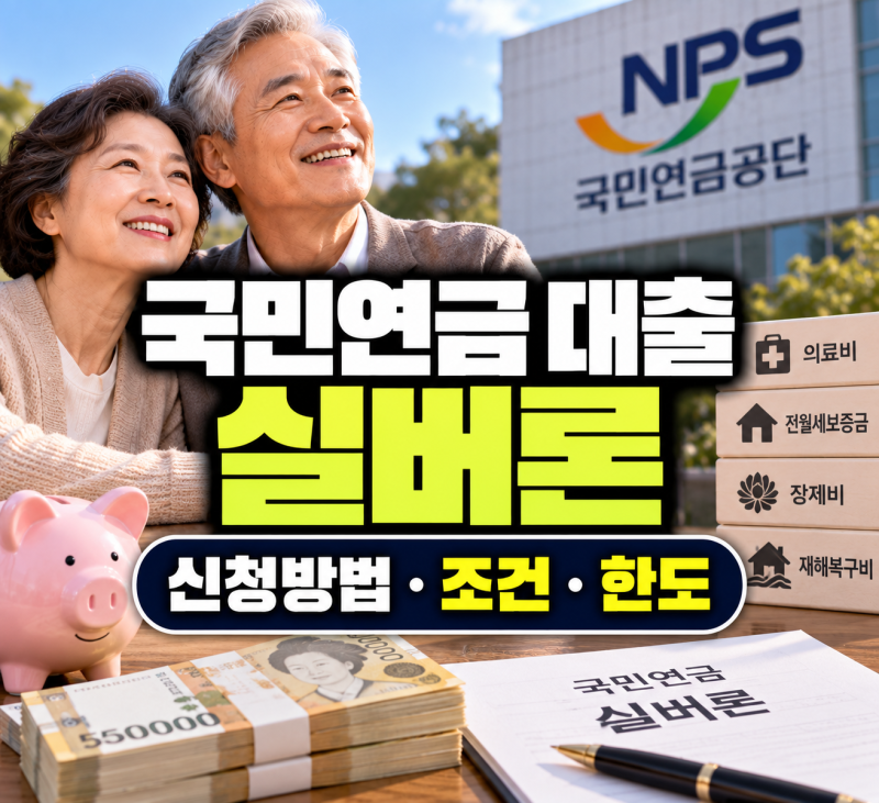 국민연금 대출 신청방법 실버론 조건 한도(+실버론)