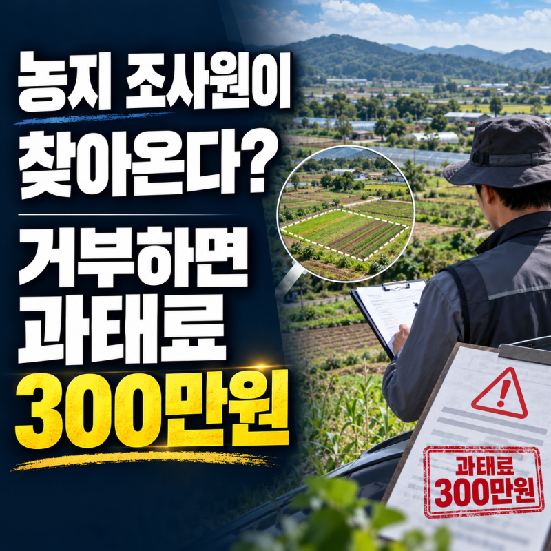 농지 전수조사 대상 누구? 과태료 최대 300만원·조사원 방문 대응 방법 총정리