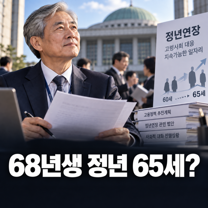 “월급 끊기고 연금은 64세”…68년생 정년연장 법안 확인해보니