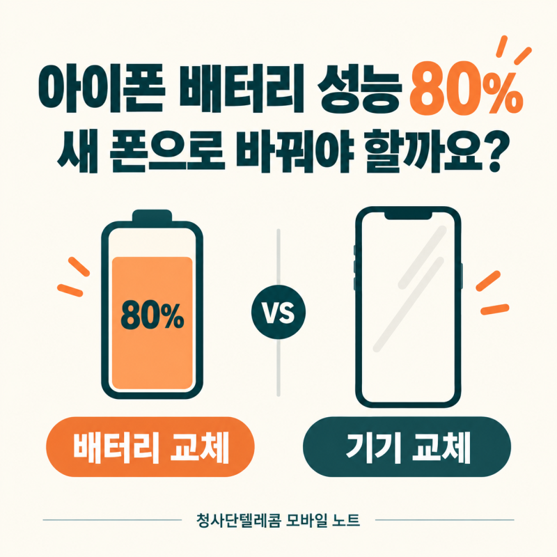 아이폰 배터리 성능 80%, 새 폰으로 바꿔야 할까요?
