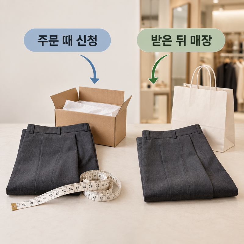 유니클로 바지 수선, 온라인 구매 후 매장에 가져가도 될까