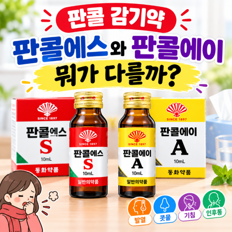 판콜 감기약, 판콜에스와 판콜에이는 뭐가 다를까? 성분ㆍ차이 쉽게 알아보기