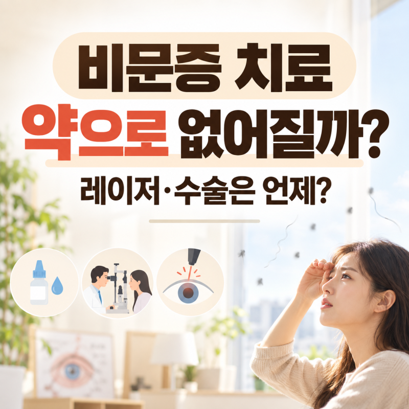 비문증 치료 방법, 약으로 없어질까? 레이저·수술까지 확인