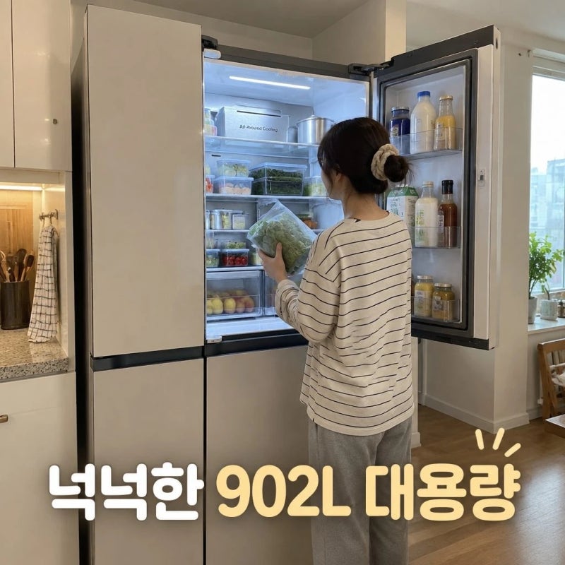 삼성 비스포크 AI 냉장고 4도어 902L 1등급 에센셜 베이지 RM70F90M1GD 핵심 정보 정리
