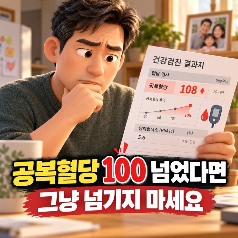 40대 건강검진 공복혈당 108, 당뇨는 아니라는데 괜찮을까?