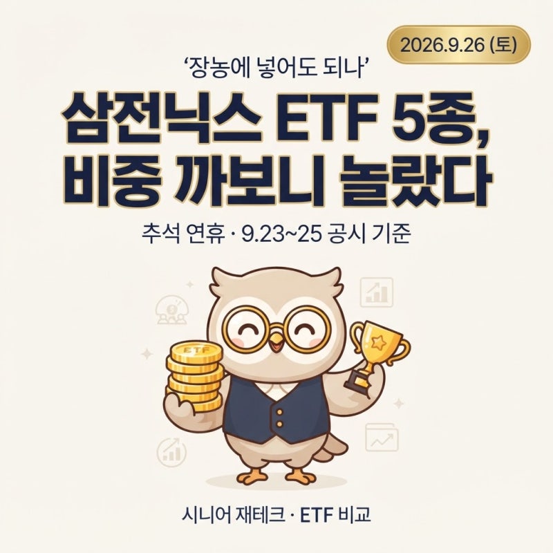 "장농에 넣어도 되나" 삼전닉스 ETF 5종, 비중 까보니 놀랐다