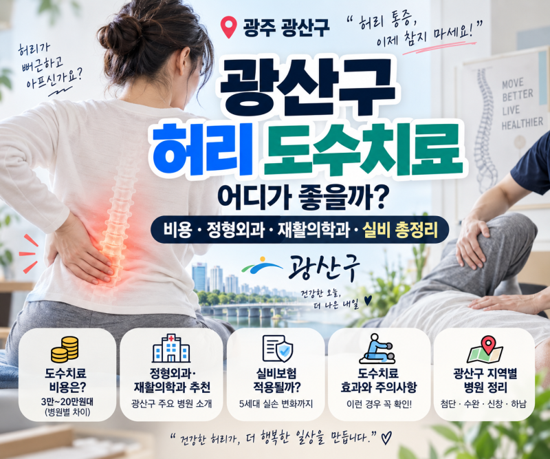 광산구 허리 도수치료 어디가 좋을까? 비용·정형외과·재활의학과·실비 총정리