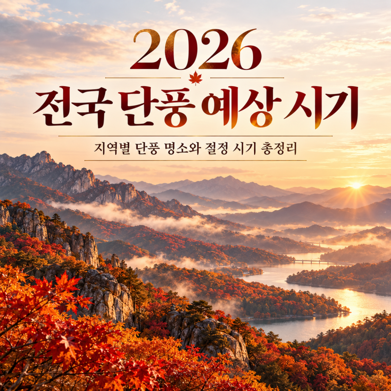 2026 전국 단풍 예상 시기 총정리｜지역별 단풍 명소와 절정 시기는?