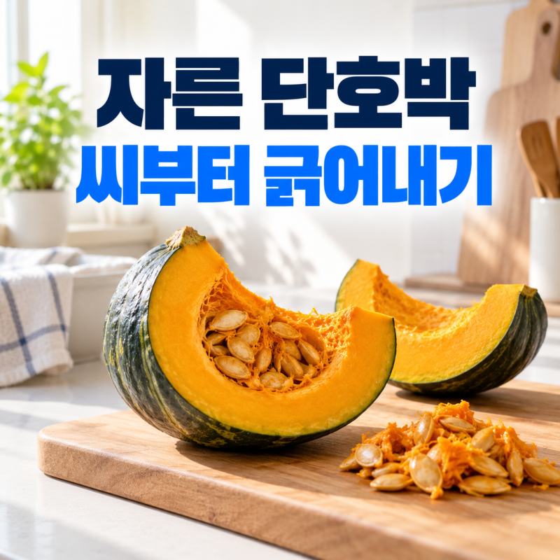 자른 단호박, 랩만 씌워 냉장고에 넣어도 될까요? 씨 제거와 실온·냉동 보관 기준