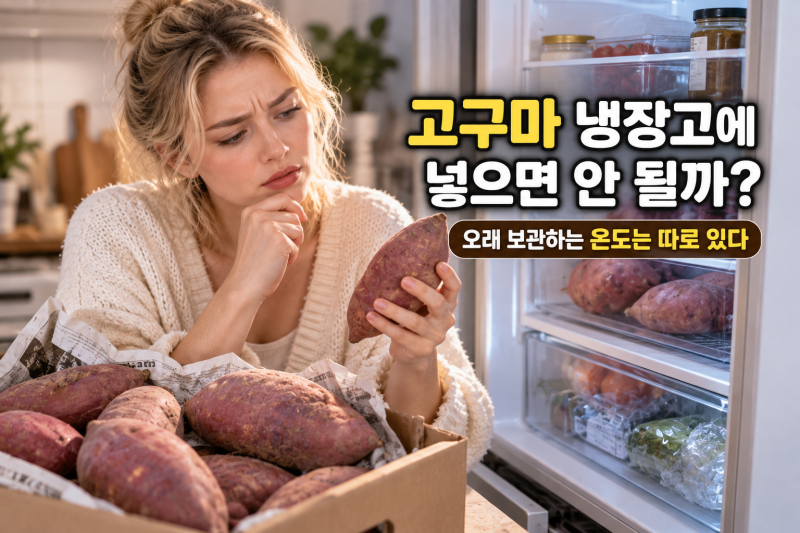 고구마 보관방법 냉장고에 넣으면 안 되는 이유 오래 보관하려면 어디에 둬야 할까?