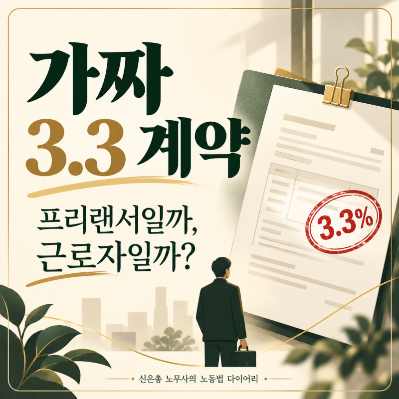 가짜 3.3 계약, 프리랜서로 일했어도 근로자일 수 있을까?