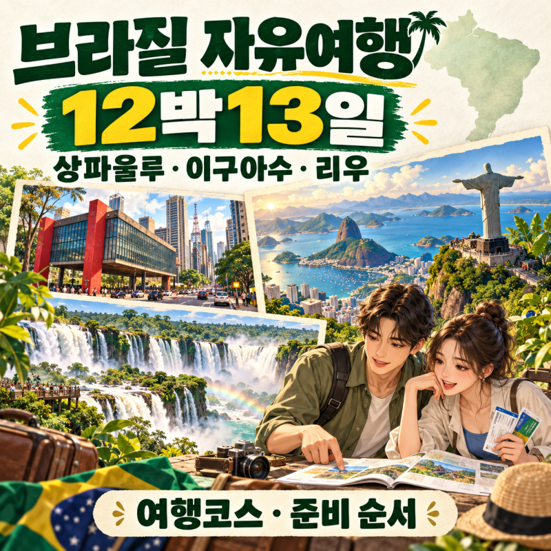 브라질 자유여행 12박13일｜상파울루·이구아수·리우 여행코스와 준비 순서