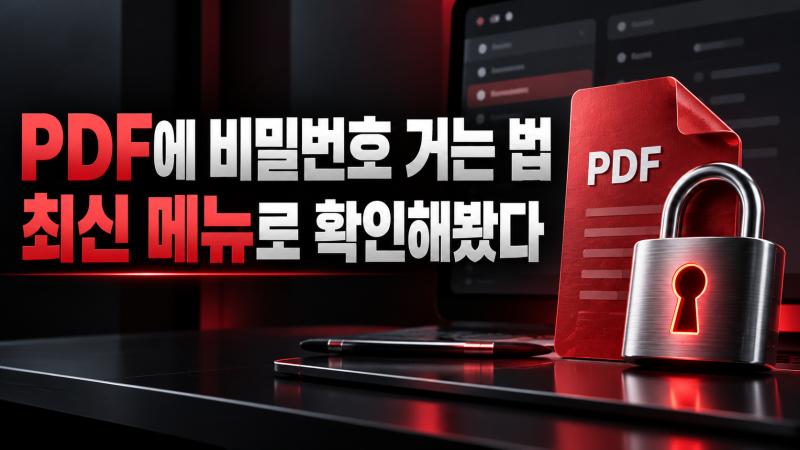 PDF에 비밀번호 거는 법, 어도비 최신 메뉴로 확인해봤다