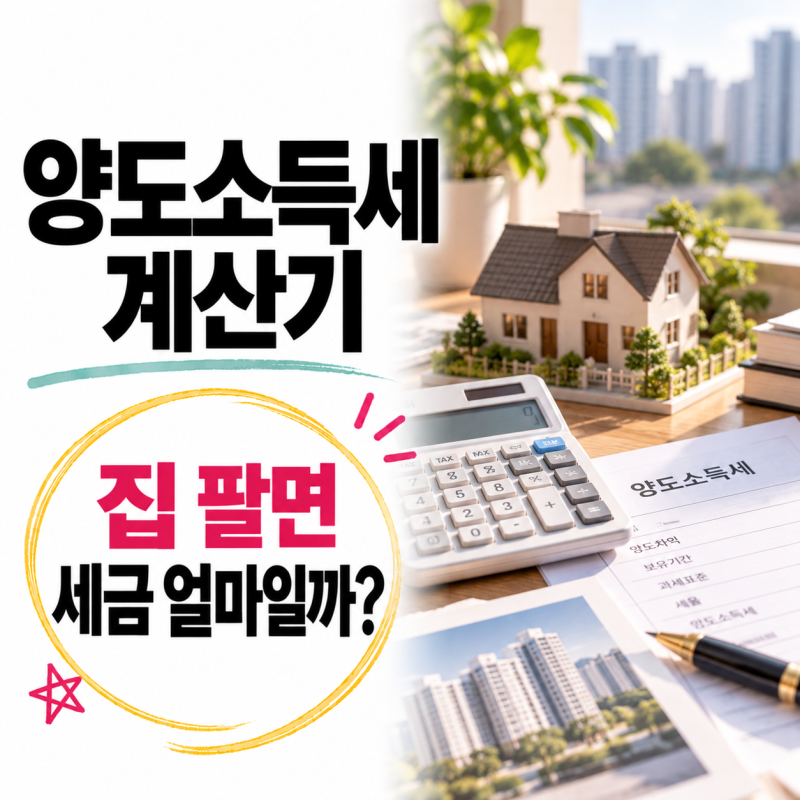 양도소득세계산기, 집 팔고 실제로 남는 돈이 궁금해졌다