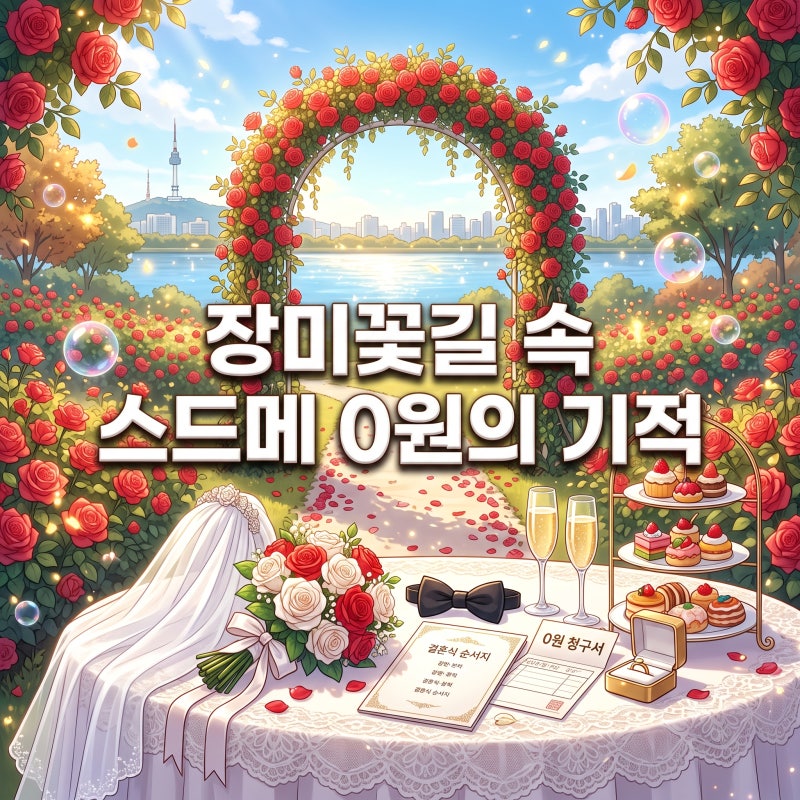 무료 한강 야외결혼식 장밋빛 결혼식 서울시 스드메 0원 풀린 까닭