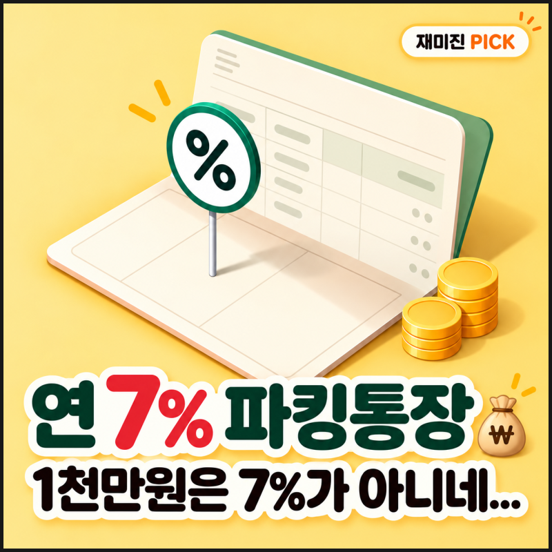 파킹통장 금리비교, 연 7%보다 먼저 봐야 할 3가지