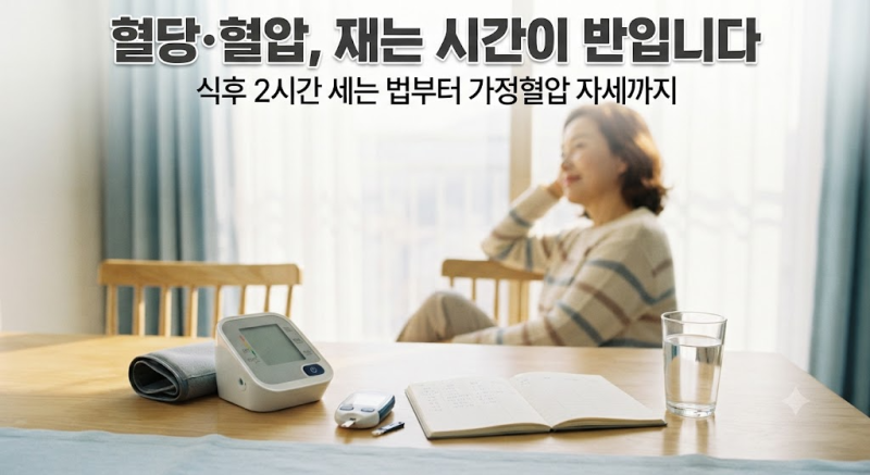 혈당 측정 시간·혈압 집에서 재는 법, 식후 2시간은 첫 숟가락부터