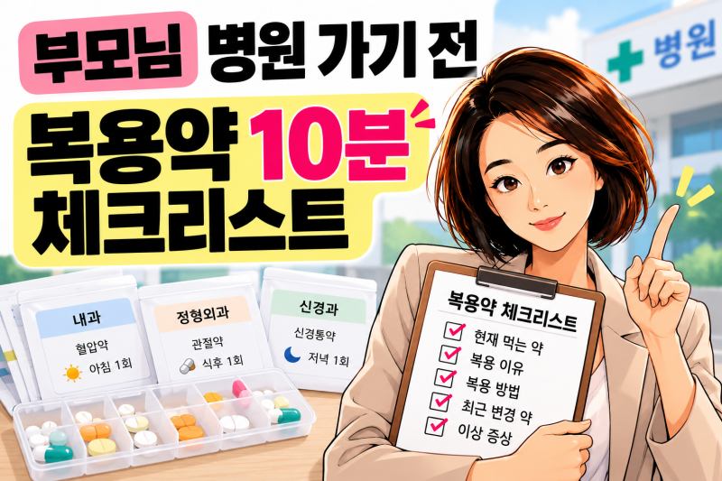 부모님 약이 하나둘 늘어난다면, 병원 갈 때 이것을 챙기세요