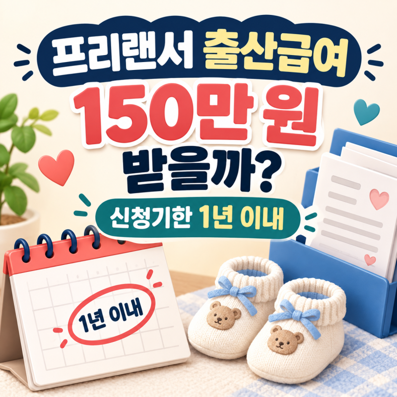 프리랜서도 출산급여 150만 원 받을까? 고용보험 미적용자 신청기한 확인
