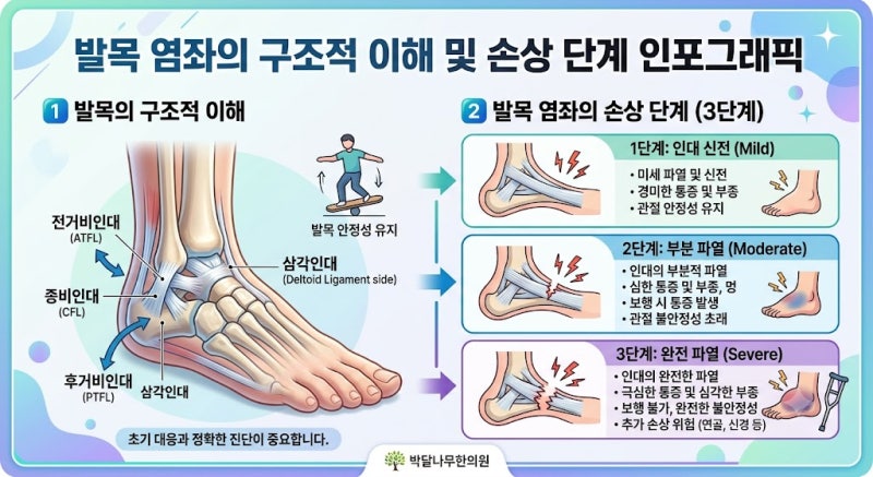 발목 삐끗 후 파스만 붙였다면 주목! 붓기 빼고 인대 살리는 분당한의원 박달나무한의원 치....