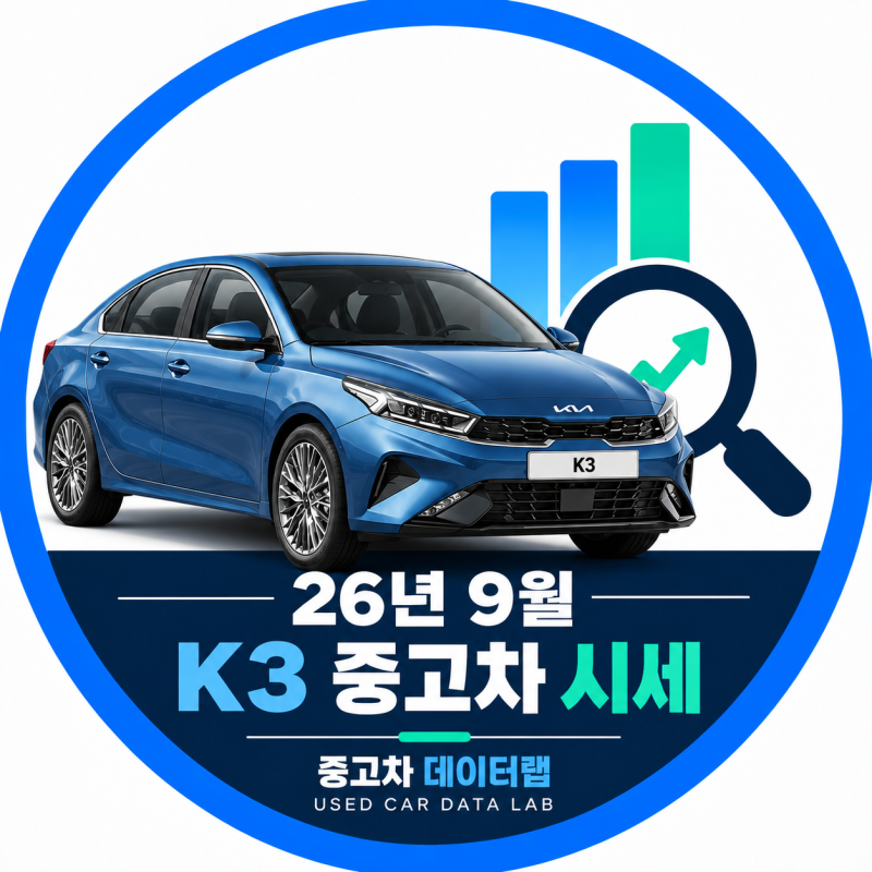 2026년 9월 K3 중고차 시세｜더 뉴 K3·올 뉴 K3·2세대 가격 비교