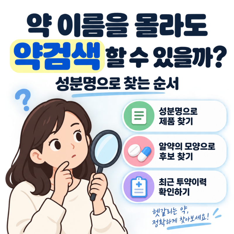 약 이름을 몰라도 약검색할 수 있을까? 성분명으로 찾는 순서