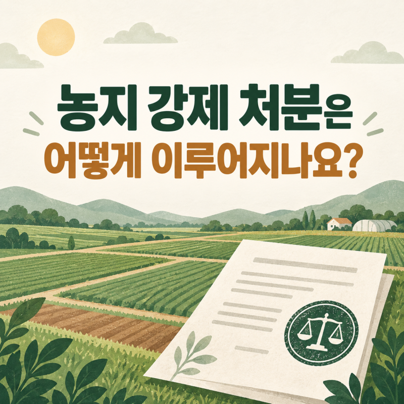 농지 강제 처분은 어떻게 이루어지나요?