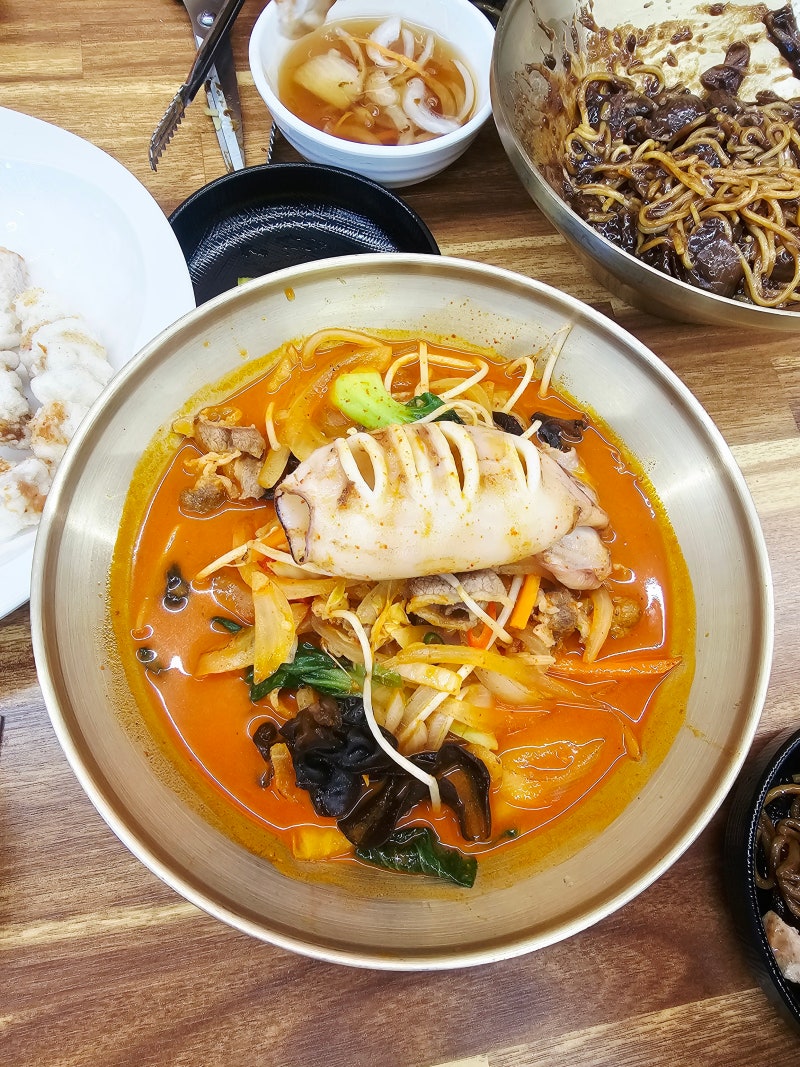 파주 다율동 짬뽕 맛집 오쇼차이난짬뽕, 소고기통오징어짬뽕,탕수육,짜장면 후기