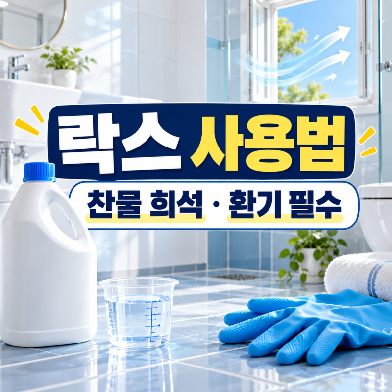 락스 뜨거운물 사용해도 될까? 욕실 청소와 환기 방법