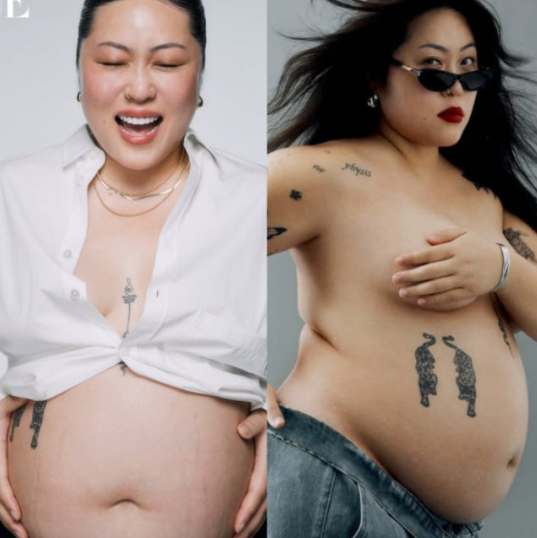 백진경 임산부 파격 화보, 106kg 만삭 몸 그대로 드러낸 이유