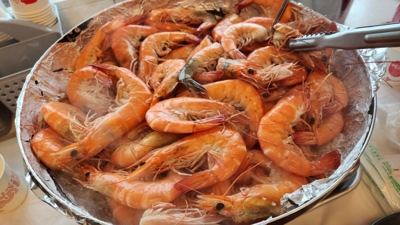 [충남 홍성] 남당항 대하축제 대하 맛집 동백회수산, 푸짐한 왕새우 2kg 한상 후기