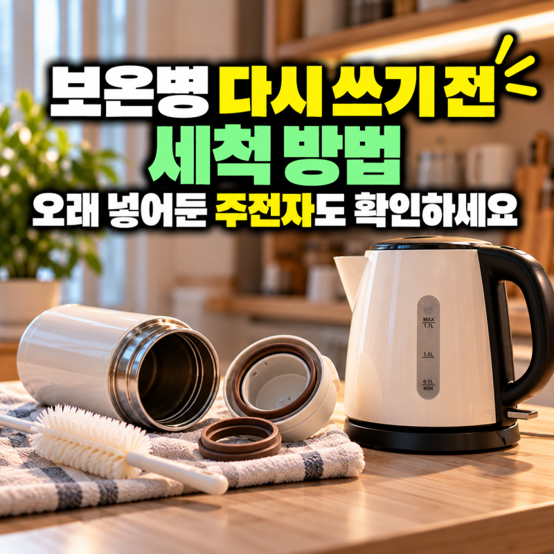 보온병 다시 쓰기 전 세척 방법, 오래 넣어둔 주전자도 함께 확인하세요