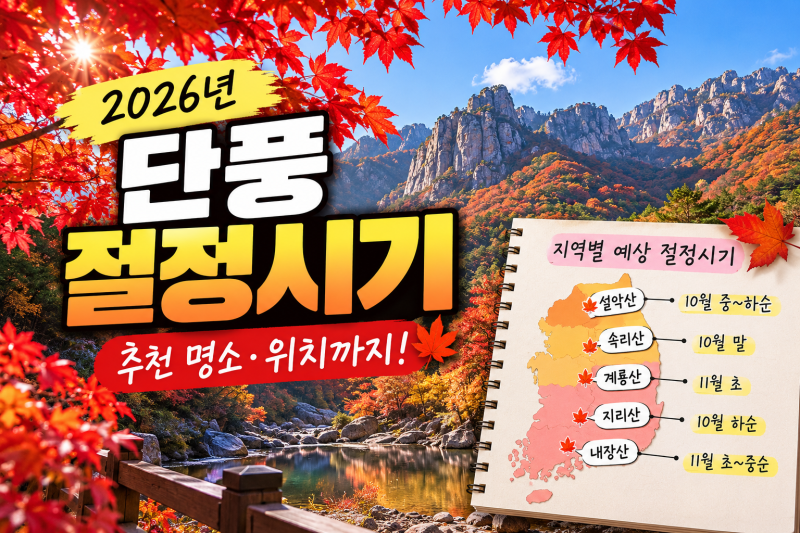 2026 단풍 절정시기, 올해는 언제일까?