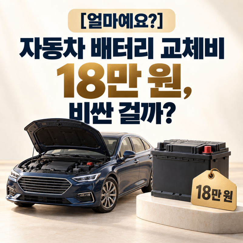 [얼마예요?] 자동차 배터리 교체비 18만 원, 비싼 걸까?
