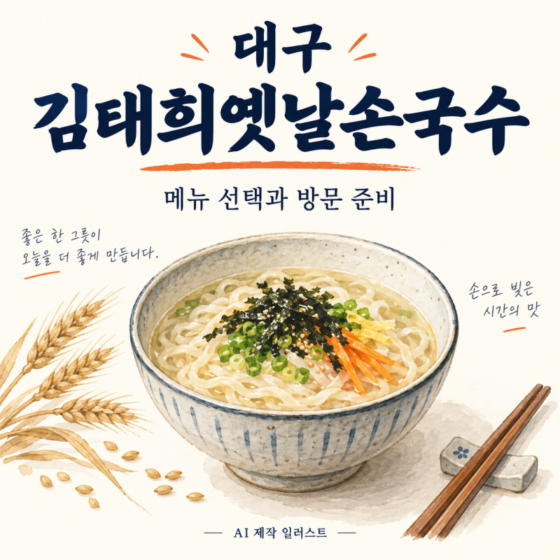 대구 김태희옛날손국수 메뉴·위치｜굿모닝 대한민국 면생면사