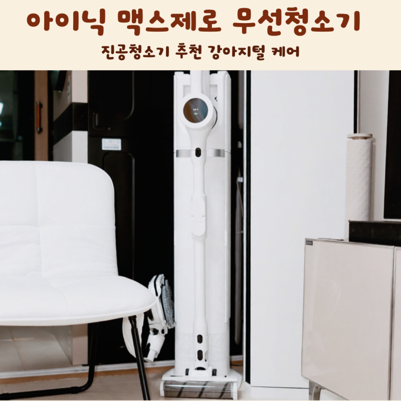 아이닉 맥스제로 무선청소기 진공청소기 추천 강아지털 케어