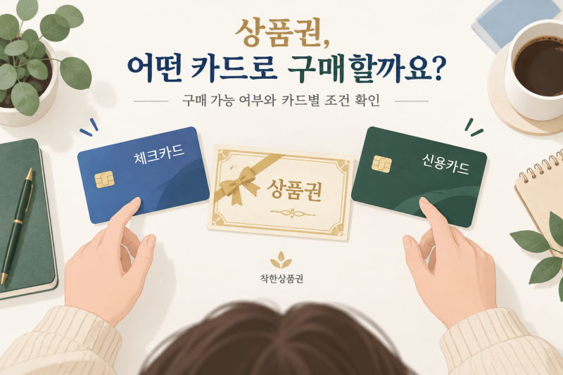 상품권 구매, 체크카드와 신용카드의 차이와 소득공제 기준