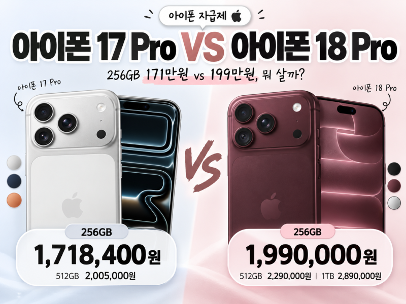 아이폰 17 프로 VS 아이폰 18 프로 자급제｜256GB 가격 비교, 뭐 살까?