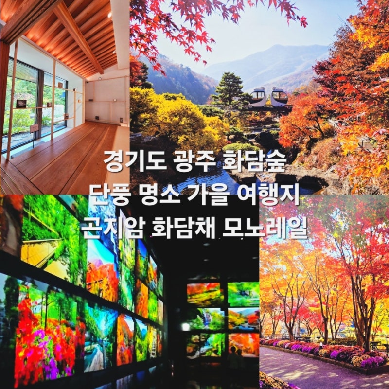 경기도 광주 화담숲 곤지암리조트 화담채 모노레일 가을 단풍 여행지