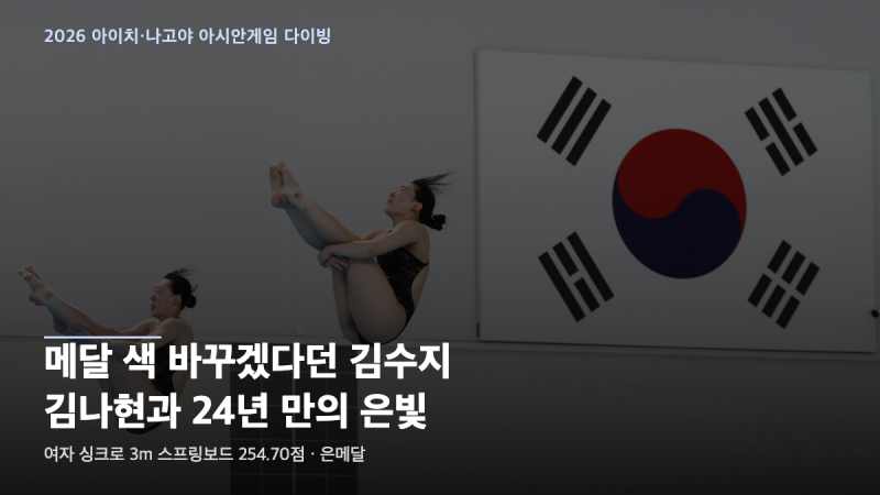 다이빙 김수지-김나현 싱크로 3m 은메달 — 254.70점, 24년 만의 메달이자 역대 첫 은빛