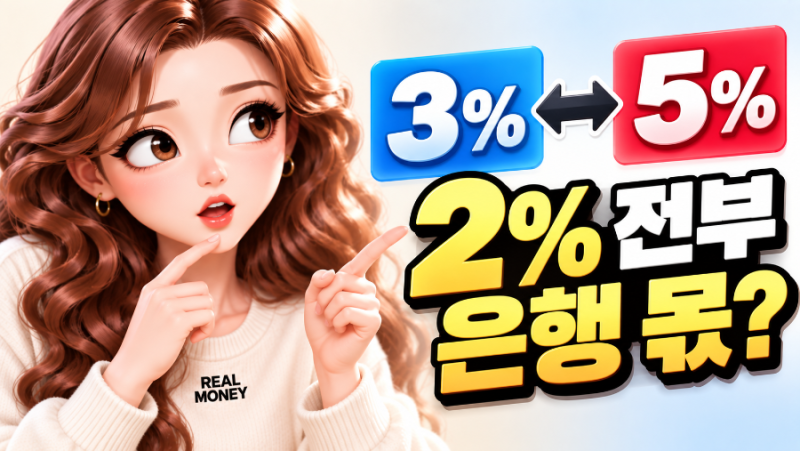 예금은 3%인데 대출은 5%…은행이 2%를 그대로 먹는 줄 알았는데