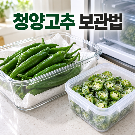 청양고추 보관법, 냉장과 냉동을 나누는 기준