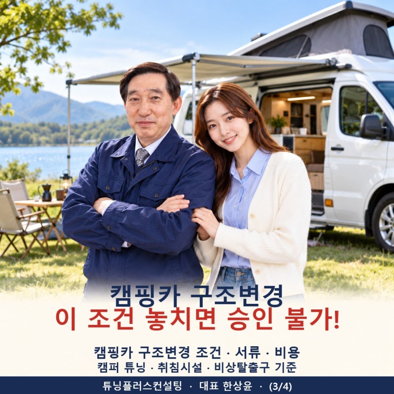 캠핑카 구조변경, 이 조건 놓치면 승인 불가!, 캠핑카 구조변경 조건·서류·비용, 내 차 캠핑....