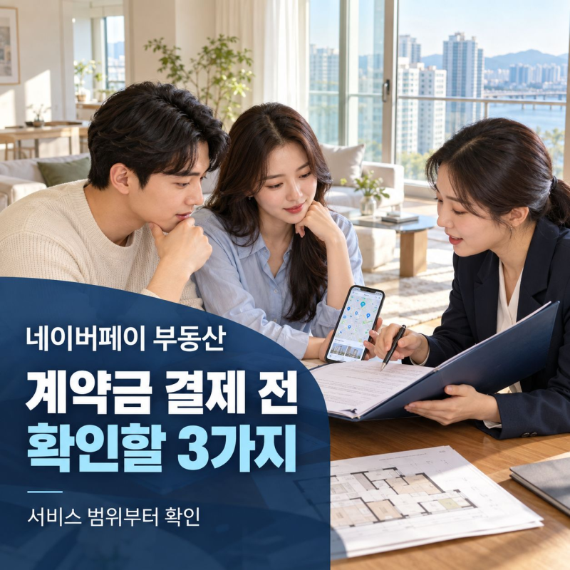 네이버페이 부동산, 계약금 결제 전 서비스 범위부터 확인할 3가지