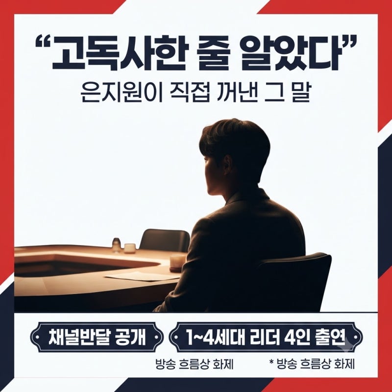 "고독사한 줄 알았다" 은지원이 직접 꺼낸 그 말, 현장 발칵 뒤집혔다